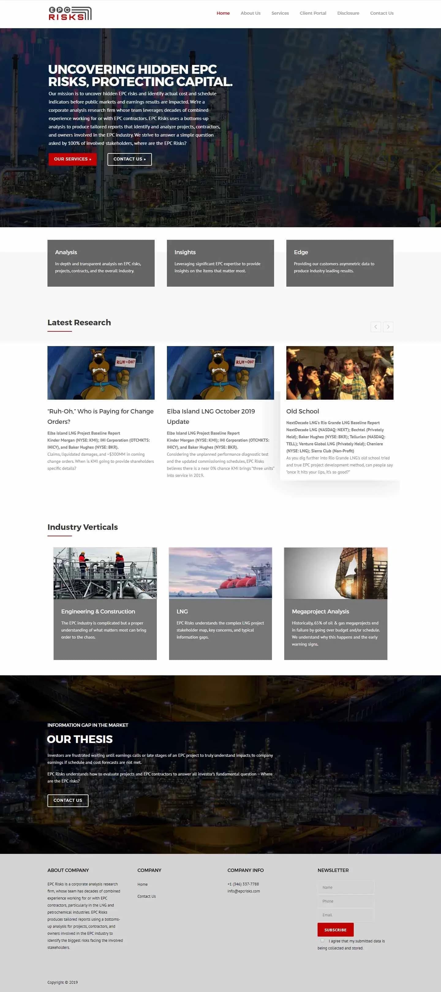 finance website portfolio